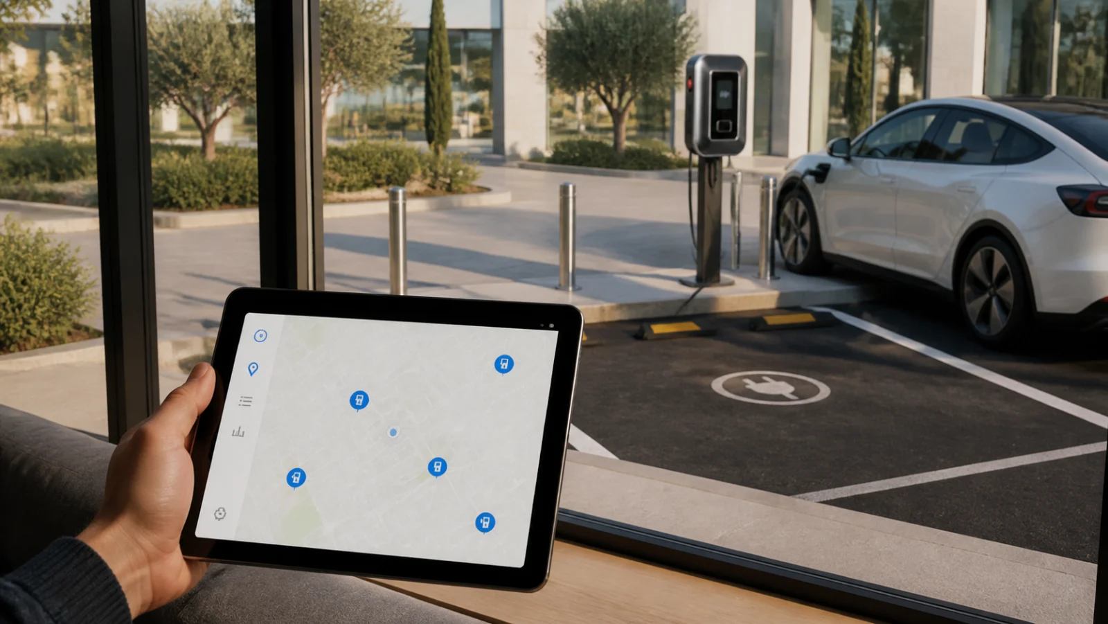Διαχείριση συνδεδεμένου φορτιστή Hyperinso Gridlock από tablet